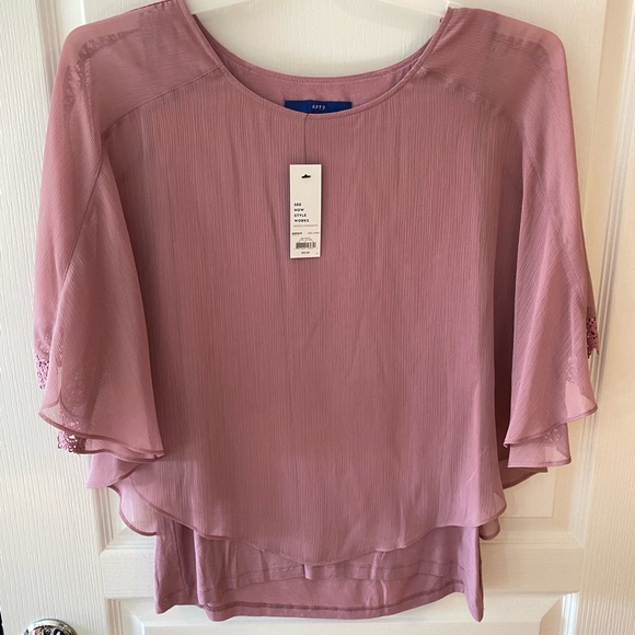 Apt. 9 Poncho Top Mauve Size L - Picture 2 of 7